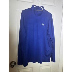 Under Armour Blue Heatgear Loose Long sleeve 1/4 zip size Lg